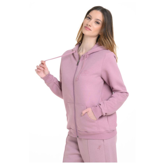 Target Γυναικεία ζακέτα Hood Print Fleece Hoodie ''Vibes''